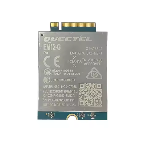 Quectel EM12-G LTE Cat12 M.2 Module LTE-FDDB1/B2/B3/B4/B5/B7/B8/B9/B12/B13/B14/B17/B18/B19/B20/B21B2