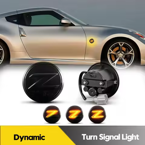 2Pcs LED Dynamic Side Marker Lights Turn Signal Blinker Lamps For Nissan 370Z Z34 2009-2020 350Z Z33