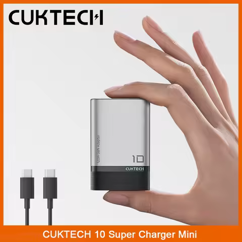 CUKTECH 10 Super Charger Mini AD1203P 120W 3 Ports USB-C Portable GaN Fast Charger For Xiaomi 15 iPh