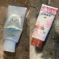 Senka Perfect gel & Dove Beauty serum 洗面乳