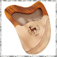 (DKCZ) Lyre Harp High Quality Lyre Harp Solid Wood Mahogany Lyre Harp Instrument with Case Box Spare