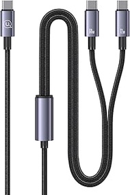 Multi USB C Charging Cable 2-in-1 USB C to USB C Cable 72W Max 4ft Fast Charging Cable for iPhone Se