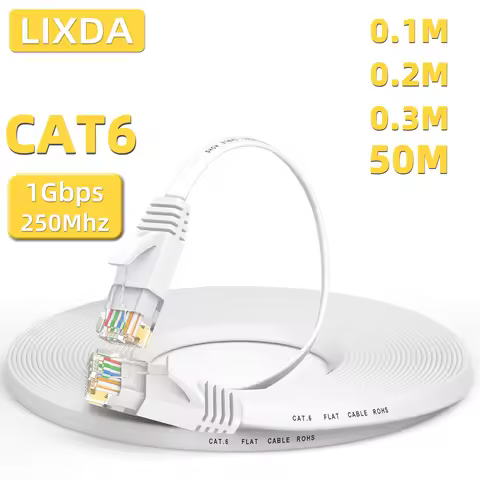 Short 0.1M 0.2M 0.5M CAT6 Flat UTP Ethernet Cable Network Cable 50M RJ45 Patch LAN Cable Ethernet CA