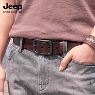 JEEP SPIRIT JEEP Men's Belt Men's Pin Buckle Young People Korean Version All-Match Cowhide Belt Genu