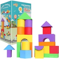 Suitable Size Foam Building Blocks for Toddlers 18M+, Big Soft Stacking Blocks Toys, Baby Bath Toys,