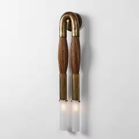 Novelty Old Gold Wall Lamp Retro Design Long Wall Light Living Room Bedroom Corridor Hotel Apartment