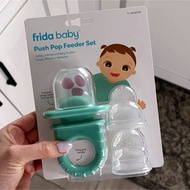Frida Baby Push Pop Feeder Set Teether Snack Silicone Handle Travel Puree Ice Blended Milk Oral Teet