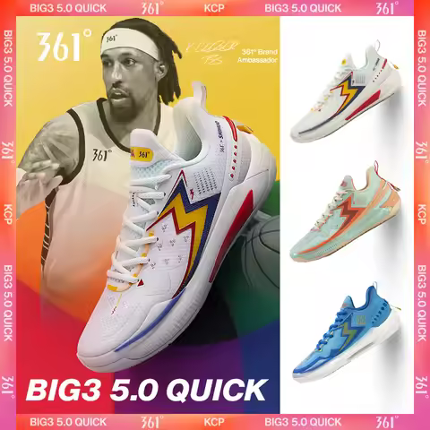 361 Degrees BIG3 5.0 Quick Men Basketball Shoes Cushion Bounce Wearable Breathable Stable Support Co