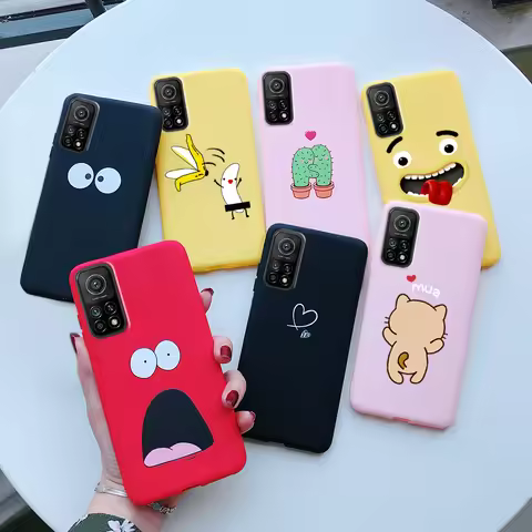 For Xiaomi Mi 10T Pro Case Cute Funda Silicone Matte TPU Soft Back protective Cover For xiaomi mi 10