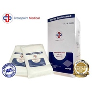 Crosspoint Sterile Gauze Swab 4*8'' 8ply 10pcs/packs( 100pcs ) / 1box Gauze Pad Gauze Swab