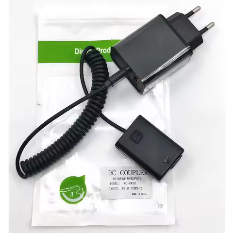 PD Charger+Type C Adapter Cable AC-PW20 NP-FW50 Dummy Battery For Sony NEX6 A3500 A7000 DSCRX10 ZV-E