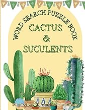 Word Search Puzzle Book Cactus and Suculents: Word Search Puzzle Book for Adult: Relax, Have Fun Exp