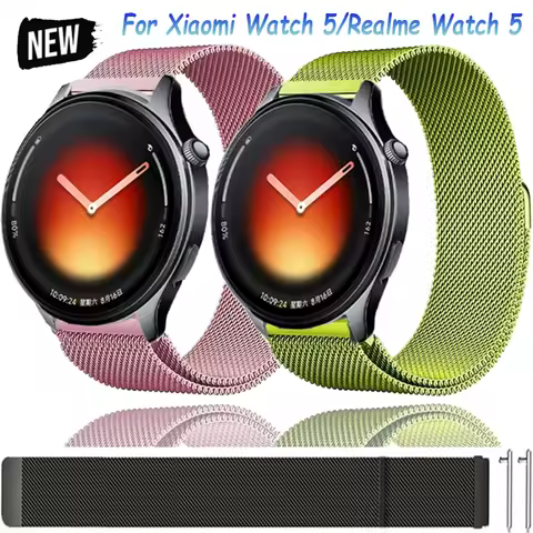 22mm 20mm Metal Milanese Strap For Xiaomi Watch 5/S4 S3 S2 Color 2/1 Durable Wristband For OPP0 Watc