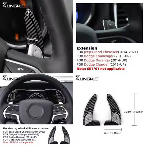 Car Steering Wheel Shift Lever Extension for Jeep Grand Cherokee 2014 2020 Dodge Durango 2014 2023 D