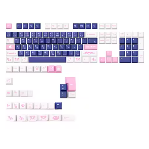 GMK-KEY Dreaming Girl Theme PBT Dye Subbed Keycaps For MX Switches FL980 Mechanical Keyboard gmk Key