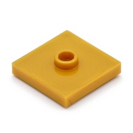 COOLPON|This Is LEGO Lego's Parts Pearl Gold 2x2 Thin Plate 87580 23893 92569 Center Bump