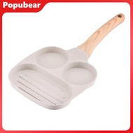 4-Hole Frying Pan Non-Stick Omelet Steak Pan Thickened Bottom Breakfast Maker Cookware Pan for Eggs