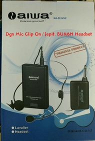 Mic Jepit Wireless Aiwa NA-801 VHF Naiwa Clip On Microphone Wireless