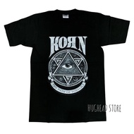 เสื้อยืดวงร็อค Korn ผ้าฝ้ายฤดูร้อนสบาย ๆ คอร์น เสื้อวง เสื้อยืดคอน เสื้อวินเทจ