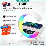 【Shipped from Malaysia】BT3401 Bluetooth Speaker 15W LED Atmosphere RGB Light Wireless Charger Desk L