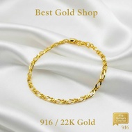 22K / 916 Gold Agatha Bracelet by Best Gold Shop