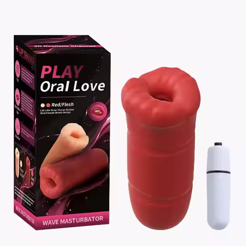 Vibrating Tongue Licking Automatic Masturbator Cup Real Pocket Oral Design Portable Personal Relax S