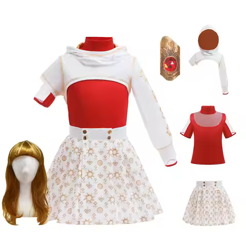 Zombies 4 Nova Costume 3-Piece Set Disney Zombies Movie Character Outfit Halloween Cosplay Party Dre