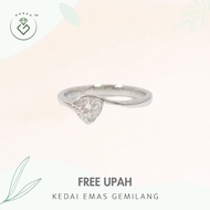 [Kedai Emas Gemilang] 2002098 {YS} 0.30Ct Diamond White Gold Ring (M3B89846) (12) (2.70G) [750 Gold]