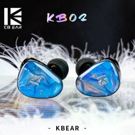KBEAR KB02 10mm+10mm Dual  IEM Hifi in-ear Earphones with Detachable Cable Design Bone Conduction Dy