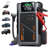 5-in-1 multi-functional rechargeable emergency power starter with air pump. 12V car jumper starter b