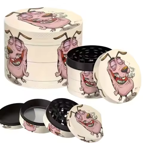 2in Zinc Alloy Cartoon Dog Herb Grinder Fuuny Tobacco Spice Crusher Mill Cigarette Cigar Raw Grass G