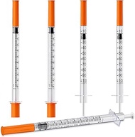 U-100 1mL 29G Syringe with 1/4 Inch (6mm) 1cc Lab syringes Individually Wrapped Box of 25