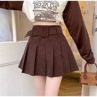 Tennis Skirt Brown Velvet Fabric