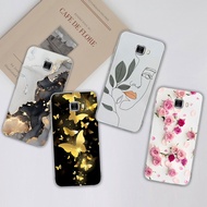 For Samsung Galaxy C7 C7 Pro Casing Pink Flower Sparkling Butterfly Clear Drop-Resistant Fashion Sho
