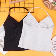 wayfarer> Impact Longline Strappy Gym Top Yoga Clothing Halter Bra Gym Clothes Woman Built-in Remova