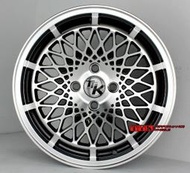 【田中輪胎館】HellaFlush 海拉風 2015新款 15吋 8J 大深V內凹 4X100 黑車面