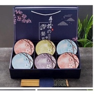 [RITA] MANGKOK KERAMIK JAPANESE ISI 6PCS- MANGKOK MEH MURAH HAMPERS SOUVENIR - MANGKOK SET CANTIK - 
