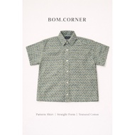 short sleeve denim beach shirt - Sage waeve shirt - BOM.CORNER