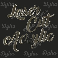 Acrylic Letters and Numbers [4.5mm to 6mm Thick] [Height: 9inches - 13inches] Black Clear White