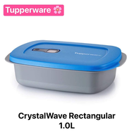 กระปุกข้าวอุ่นในไมโครเวฟได้ Tupperware รุ่น CrystalWave Rectangular 1L