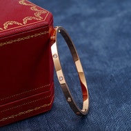 National Inspection [Brand New] Cartier Cartier Women's Rose Gold Narrow Version Ten Diamond Bracele