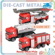 Fire Truck Toy Cars Box Set 🍭 1:64 Alloy DieCast Fire Truck Fire Rescue Vehicles Kids Model Kereta Lori Bomba