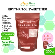 SCIENTIST HOME Erythritol Sweetener (Super Fine) 200g | Natural Sugar Substitute 0 Calorie 0 Sugar