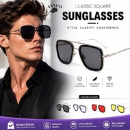 ANVCO Sunglasses Avengers Tony Stark Flight Style Men's Sunglasses Men's Square Brand Design Sun Gla