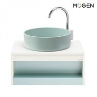 Global House MOGEN เฟอร์นิเจอร์กันน้ำ 100 % +อ่างล้างหน้า ขนาด 60 ซม.สีขาว+อลูสีเขียว (AL-209) รุ่น