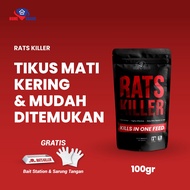 RATS KILLER 100gr Racun Tikus Mati Kering Tidak Berbau