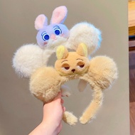 Crazy Animal City Judy Soft Germination Headband Fluffy Plush Cute Eye Headband Watching Movies Phot