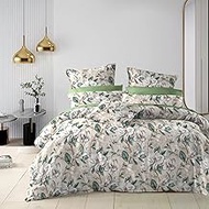 TIB Glace Cotton Elastic Fitted Bedsheets King Size | Bedsheet for Double Bed with 2 Pillow Covers (