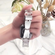 Transparent Resin Watch Strap For Smart Watch Series Ultra 8 7 SE 6 5 4 3 2 1, Smart Watch Band For 