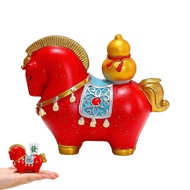 2026 Chinese New Year Resin Horse Figurine Horse Mascot Chinese Style Zodiac Horse Ornaments Rotatab